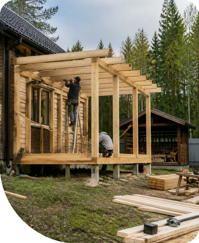 Строительство пристроек и построек на участке в Омске